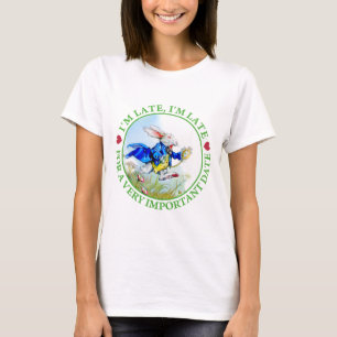 T-shirt Je suis en retard, je suis en retard, pendant une