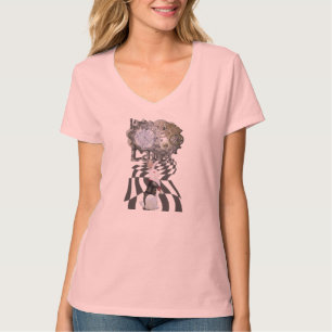 T-shirt "Je suis en retard !" Lumière blanche de lapin