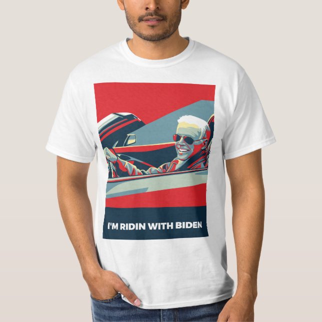 T-SHIRT JE SUIS EN RIDE AVEC BIDEN (Devant)