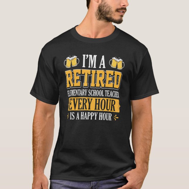 T-shirt Je suis enseignant à l'école primaire à la retrait (Devant)