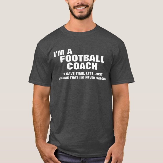 T-shirt Je suis entraîneur de football pour gagner du temp (Devant)