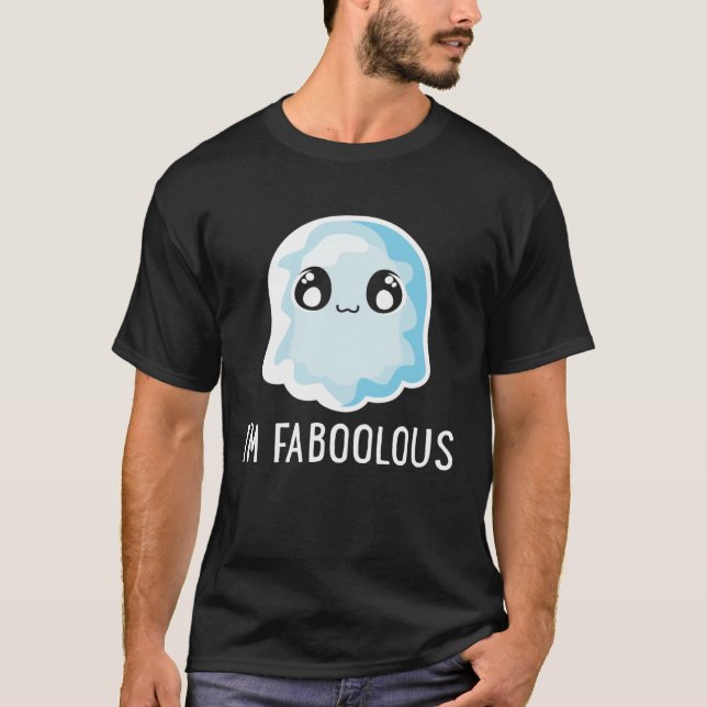 T-shirt Je suis Faboolly Fabolent Ghost Pun Boo Halloween  (Devant)