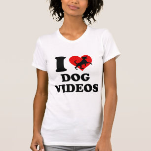 T-shirt Je suis fan de vidéos de chiens