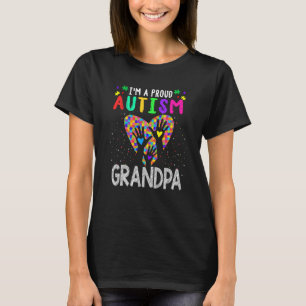T-shirt Je Suis Fier Autisme Grand-Père Mens Garçons Autis