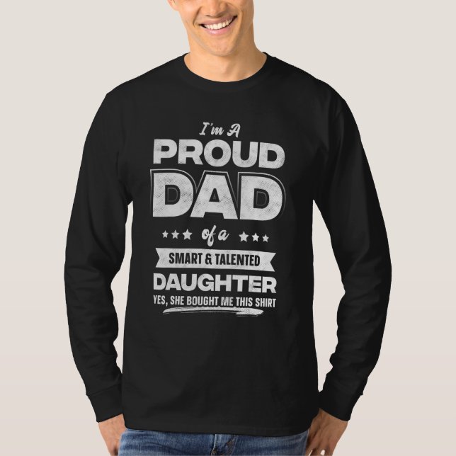 T-shirt Je suis Fier Don de Chemise Papa De Fille Gros Amu (Devant)