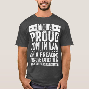 T-shirt Je suis Fier Fils En Droit d'Un Fou Fou Fou Dans