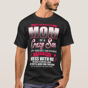 T-shirt Je Suis Fier Maman D'Un Fils Fou Fête Des Mères Pr