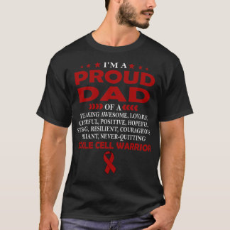 T-shirt Je suis fier papa du guerrier de la CELLULE SICKLE