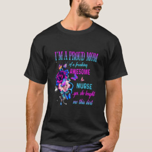 T-shirt Je suis Fier Papa Maman D'Une Infirmière Géniale 1