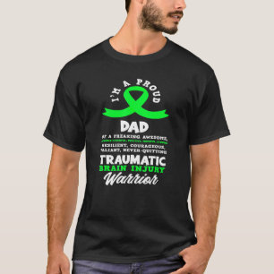 T-shirt Je suis Fier Papa Traumatic Brain Injury Sensibili