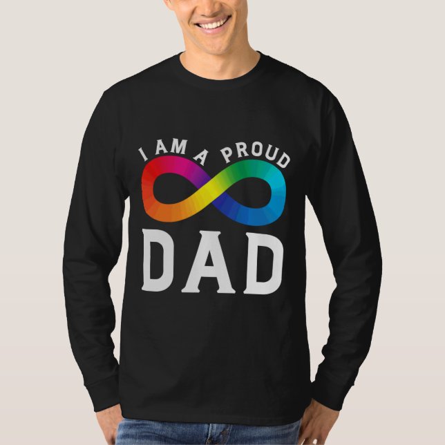 T-shirt Je Suis Fière D'Autisme Papa (Devant)