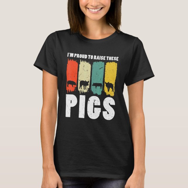 T-shirt Je suis fière d'élever ces animaux d'élevage de co (Devant)