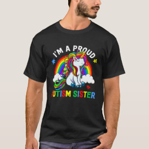 T-shirt Je suis fière Soeur de la sensibilisation à l'auti