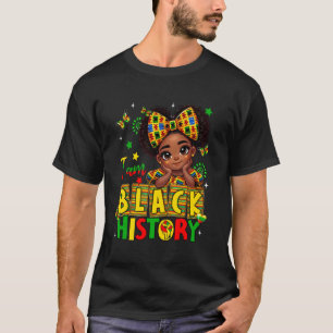 T-shirt Je suis fille afro d'histoire noire Prince Little