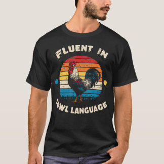 T-shirt Je suis fluide en langage vulgaire de poulet drôle
