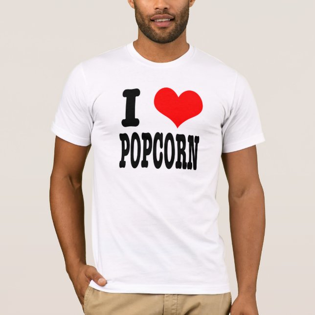 T-SHIRT JE SUIS FOU DE POPCORN (Devant)
