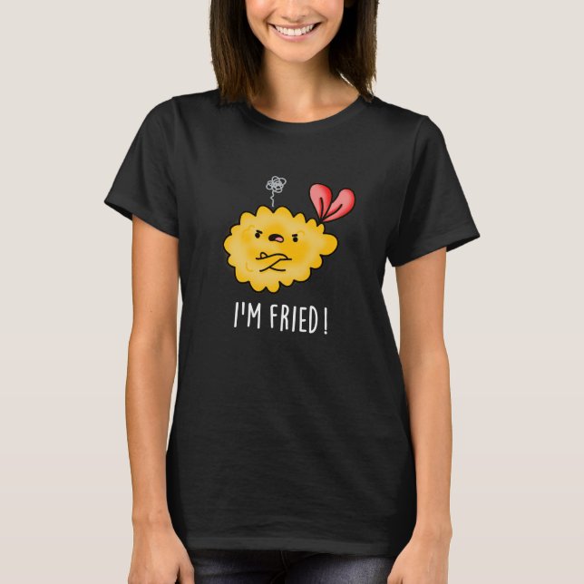 T-shirt Je suis Fried Funny Tempura Sushi Pun Dark BG (Devant)