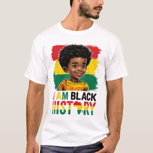 T-shirt Je suis garçon afro d'histoire noire Prince Little