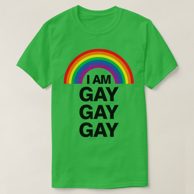T-shirt je suis gay gay gay gay (Design devant)