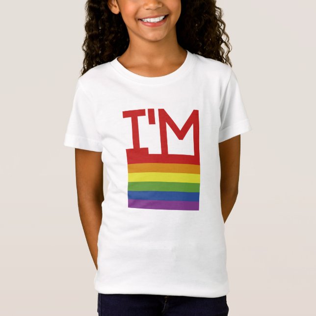 T-Shirt Je suis gay| Indicateur Rainbow (Devant)