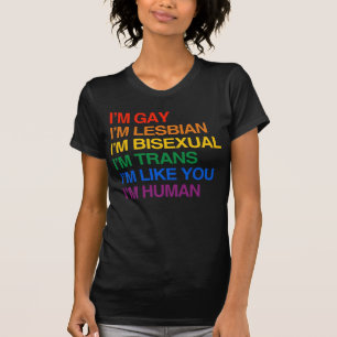 T-SHIRT JE SUIS GLBT JE SUIS HUMAIN
