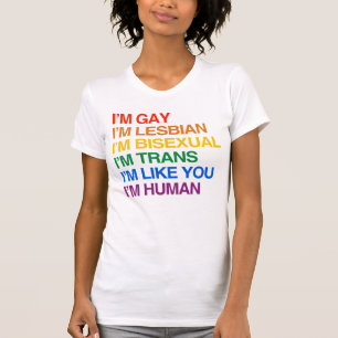 T-shirt JE SUIS GLBT JE SUIS HUMAIN