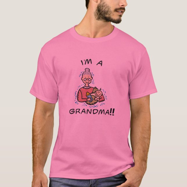 T-shirt Je suis grand-mère et bébé (Devant)