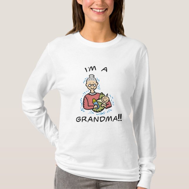 T-shirt Je suis grand-mère et bébé (Devant)