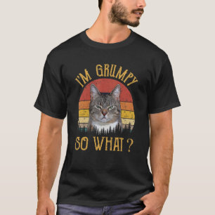 T-shirt Je suis Grumpy Alors Ce Kitten Catkin Kitty Mème e