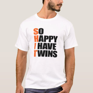 T-shirt Je Suis Heureux D'Avoir Des Jumeaux, La Faire-part