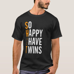 T-shirt Je Suis Heureux D'Avoir Deux Jumeaux Faire-part De