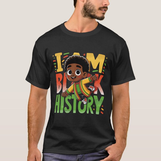 T-shirt Je Suis Histoire Noire Enfants Garçons Mois Histoi (Devant)