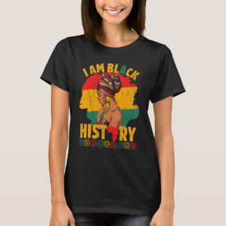 T-shirt Je Suis Histoire Noire Femmes Filles Africaines Hi