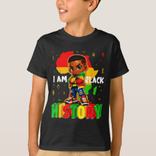 T-shirt Je suis histoire noire garçons afro-américains noi