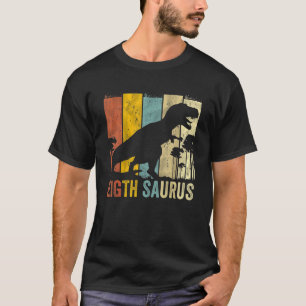 T-shirt Je suis huit Saurus 8 ans Rex pour les garçons 8e