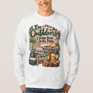 T-shirt Je suis humour de patio de bière en plein air