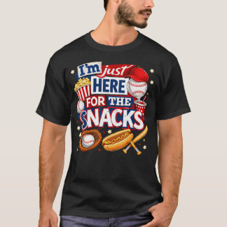 T-shirt JE SUIS ICI JUSTE POUR LES FRITURES Drôle de Baseb