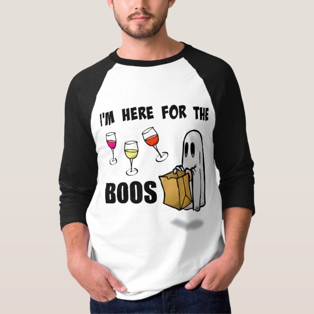 T-shirt Je suis ici pour hue le fantôme drôle de Halloween (Devant)