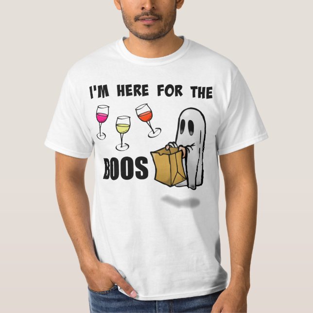 T-shirt Je suis ici pour hue le fantôme drôle de Halloween (Devant)