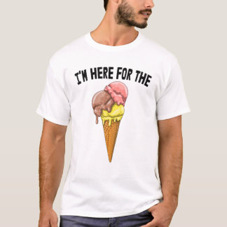 T-shirt Je suis ici pour la Ice Cream S Ice Cream Love Par