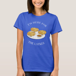 T-shirt Je suis ici pour les Latkes Cartoon Characters