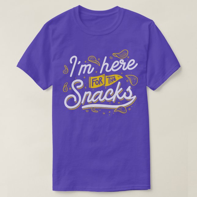 T-shirt Je Suis Ici Pour Les Snacks (Design devant)