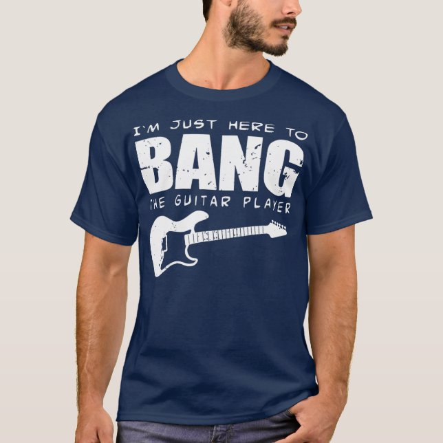 T-shirt Je suis ici pour taper la guitare (Devant)