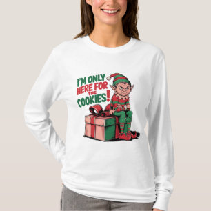 T-shirt Je suis ici seulement pour le design des cookies