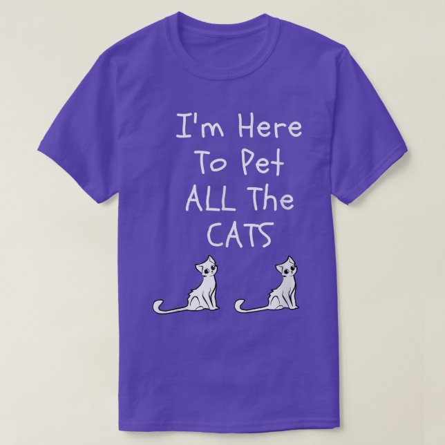 T-shirt Je suis iciPour Animer Tous Les Chats Hommes Femme (Design devant)