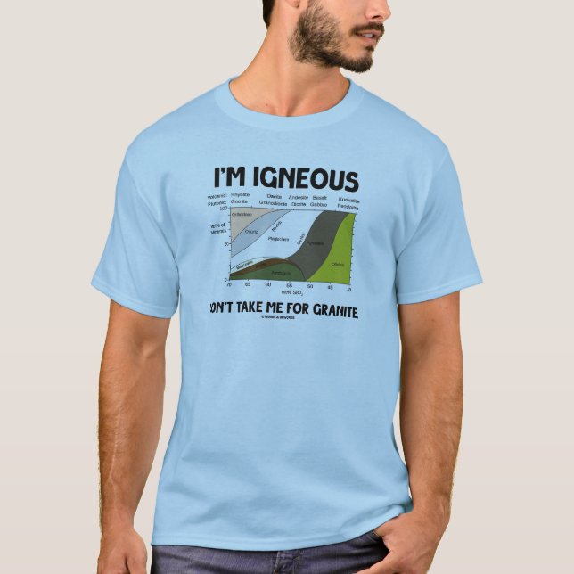 T-shirt Je suis igné ne me prends pas pour le granit (Devant)