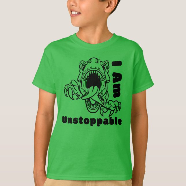 T-shirt Je Suis Inarrêtable, Drôle T-Rex (Devant)