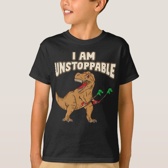 T-shirt Je Suis Inarrêtable TRex Funny Short Dinosaur Arms (Devant)