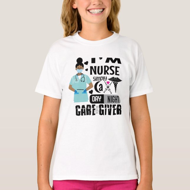 T-shirt Je suis infirmier simplement un gardien de nuit (Devant)