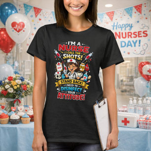 T-shirt Je suis infirmière, c'est moi qui décide, désinfec